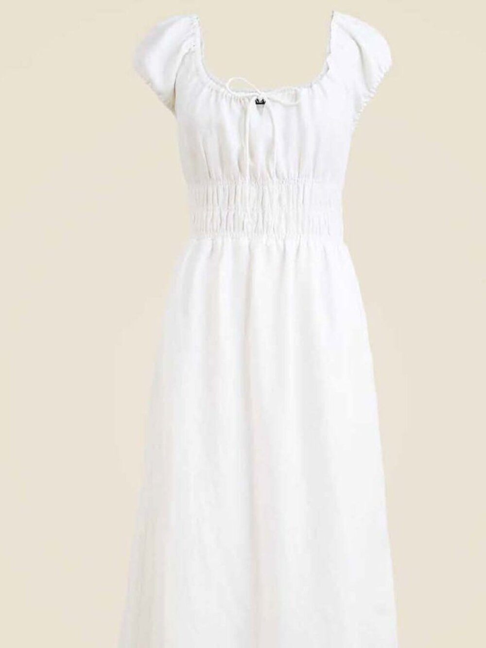 J. Crew Cap Sleeve Dress in Linen